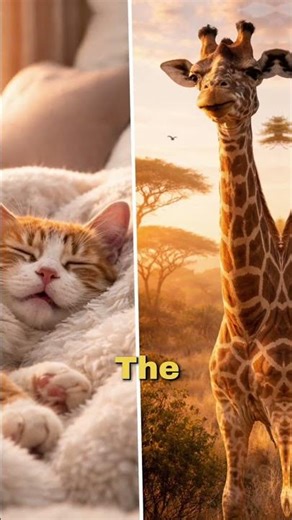 ​The Giraffe Sleep Secret! 🦒😴 #shorts #animals #funfacts