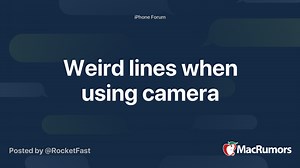 Weird lines when using camera