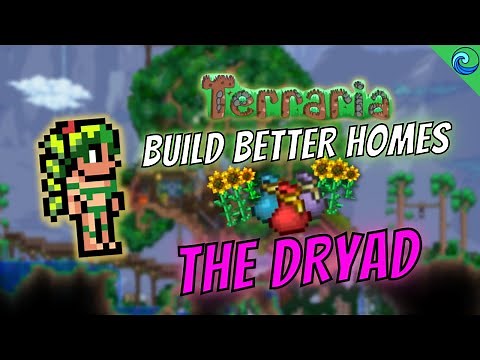 Building a BETTER Home for the DRYAD! || Custom NPC Home || Terraria Build Ideas || Speedbuild