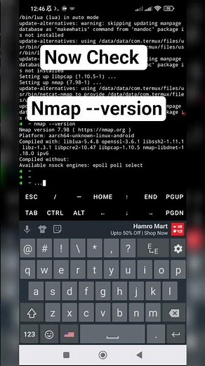 How to install nmap in termux #youtubeshorts #termux #nmap #cybersecurity
