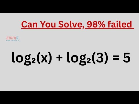 "Can You Solve This? | log₂(x) + log₂(3) = 5 | Math Olympiad Problem"