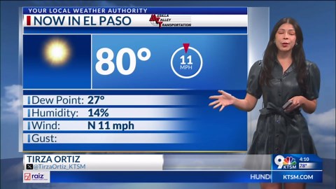 Dry, cooler weather in store for El Paso