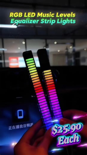 RGB Hue LED Music Levels Equalizer Strip Lights