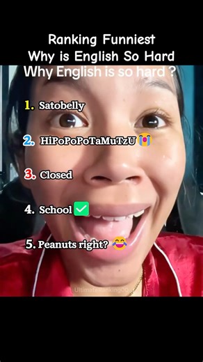 Ranking Funniest Why is English So Hard