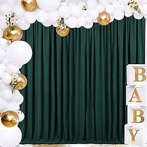Green Backdrop Curtains Polyester Background: 20ftx8ft Backdrop Fabric Wall Backdrop Wedding Decorations Drape Fiestas Graduation Christmas