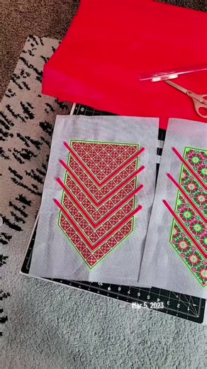 Hmong Cross-stitch Handmade #hmongclothes #khaubncawshmoob #pajntaubhmoob #hmongtiktok #onthisday