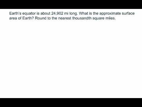 Calculating the Surface Area of Earth