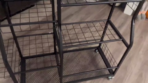 WALMANN Garden Tool Organizer with Wheels for Garage, Large Storage Capacity, Rakes/Shovels/Yard Tools Storage Stand for Shed, Garden, Indoor/Outdoor Long-Handled Tools Rolling Cart