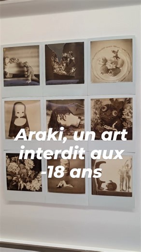 On espère qu'Insta sera indulgent 😬 on a montré la partie la plus soft de son travail avec des extraits de l'expo et de notre catalogue🖖 L'artiste Nobuyoshi Araki est un photographe difficile à présenter sur les réseaux sociaux. Volontiers provocateur, il fait partie des artistes incontournables de la scène japonaise. On découvre ici ses polaroïds explicites dans la petite salle de la rotonde. Un arrêt incontournable si vous êtes fan de son art ou un peu curieux et que vous avez prévu une visi
