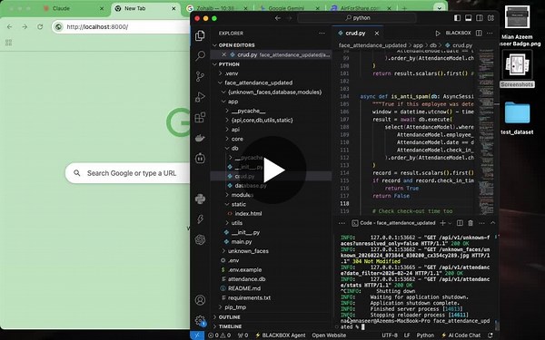 AI-Powered Face Recognition Attendance System with Python and FastAPI | Azeem Naseer posted on the topic | LinkedIn