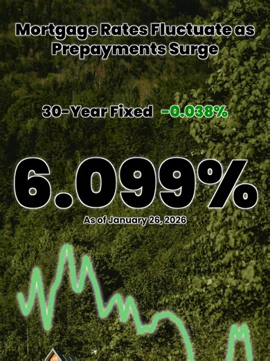 Daily Mortgage Rate Update 1/26/26 #mortgageratestoday #mortgagerates #mortgagerateforecast #mortgages