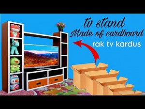 tutorial HOW to make a TV stand from used cardboard #trending #recycle #diy