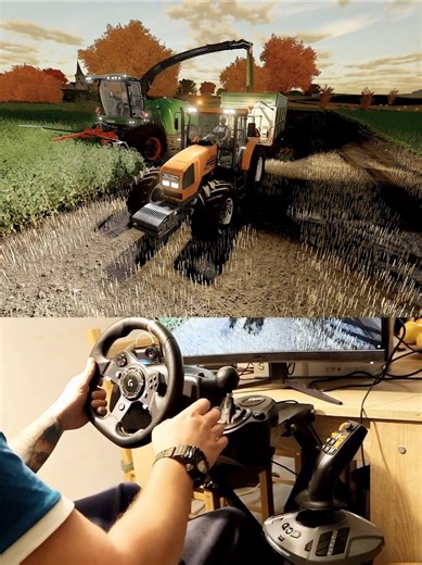 Renault Ares Fendt Katana chopping Steering Wheel Thrustmaster Farmstick #dkgc #fs25 #farming #farm
