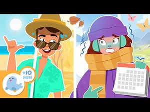 🌷☀️🍂❄️ The MONTHS of the Year, the DAYS of the Week, and the SEASONS for Kids 📅 Educational Songs - Videos For Kids