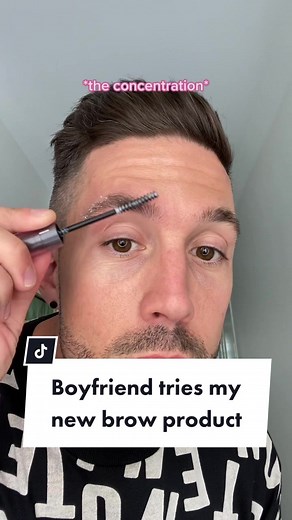 Boyfriend Tries New Brow Product First Time