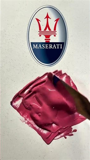 Maserati Logo Colors Mixing 🏎️🎨✨ #automobile #colormixing #youtubeshorts