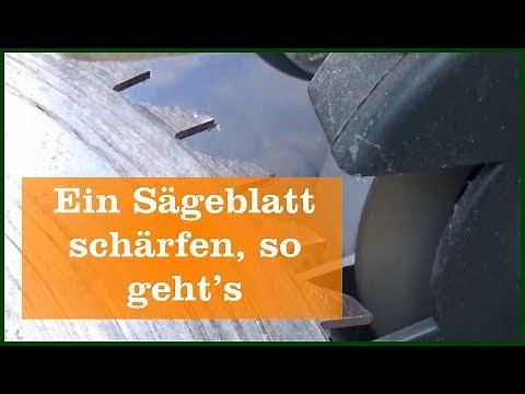 Sharpening a saw blade