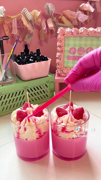 DIY Strawberry Sundae Candle Making Tutorial