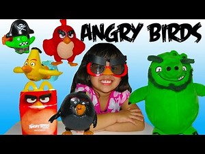 ANGRY BIRDS McDonald's Happy Meal Toys Leonard Red Fun Cute for Kids