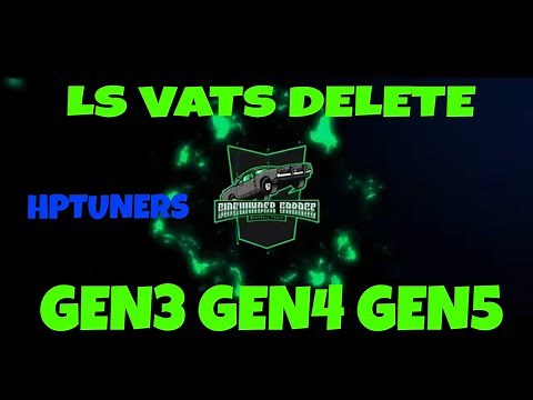 LS GEN3 GEN4 & GEN5 VATS DELETE WITH HP TUNERS