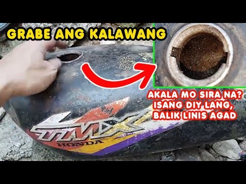 Rusty Motorcycle Tank? DIY Tanggal Kalawang - Kalawang sa Gas Tank? Madaling Ayusin #gastank