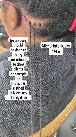 Tester Locs should be installed during the consultation. This gives the client an example of the size and method of Microlocs that they desire. 1/4 Small 5/16 Medium 3/8 Large 1/2 XL ⭐️⭐️PSA: November is FULLY booked! There are only 1 remaining Install date in December. Call/text 407.520.6292 or click the link in my bio to book a consultation today⭐️⭐️ #microlocsoforlando #reetasorganics #bookaconsulation #testlocs #testerlocs #examples #microlocs #openings #consulting #orlando