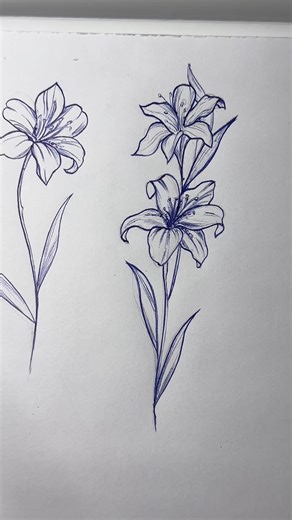 This bluepen flower technique is next level #arttutorial #satisfying