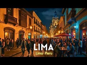 Downtown Lima Peru Night 2025 4K 🇵🇪 Bohemian Nightlife, Bars, and Art 🌙