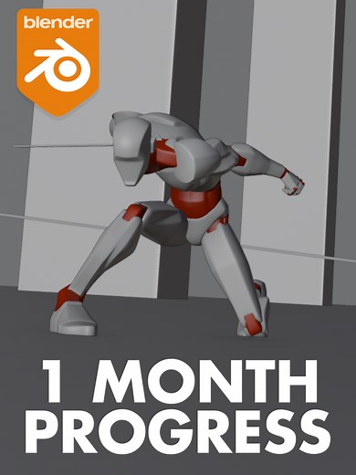 Blender Animation Progress: One Month of Practice