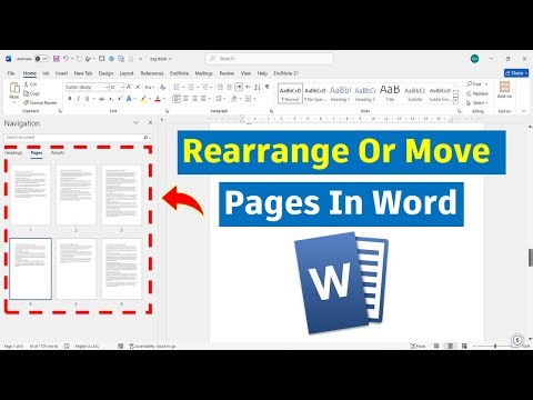 How to Rearrange Pages in Word || Move Pages In Microsoft Word || Reorder Pages In Word