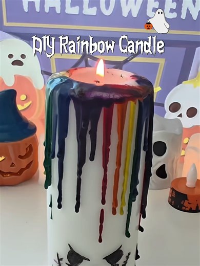 DIY Rainbow Candle Craft for Home Decor