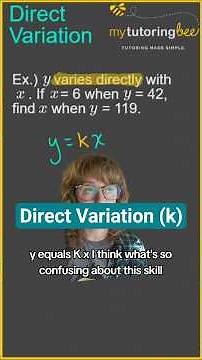 Direct Variation Explained! How to Find the Constant (k) Easily #math #algebra #mathhelp #rutor
