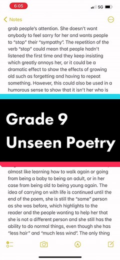 Analyzing Grade 9 Unseen Poetry: Essay Insights