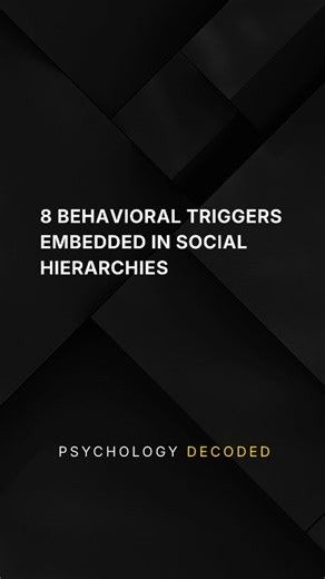Psychology Decoded on Instagram: "Social hierarchies activate ancient behavioral programming automatically. The brain detects status differentials and adjusts behavior without conscious authorization. Deference, competition, coalition-building—evolutionary responses to dominance structures. These triggers operate beneath awareness, shaping interaction patterns that individuals attribute to personality rather than positional dynamics. Sovereignty requires observing when hierarchical position acti