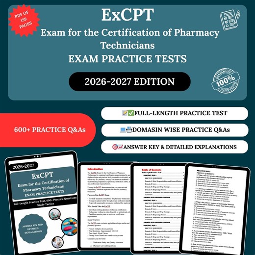 Excpt Practice Exam 2026 | Excpt Practice Questions | Excpt Practice Ebook | Excpt Practice Test | Excpt Practice Notebook - Etsy