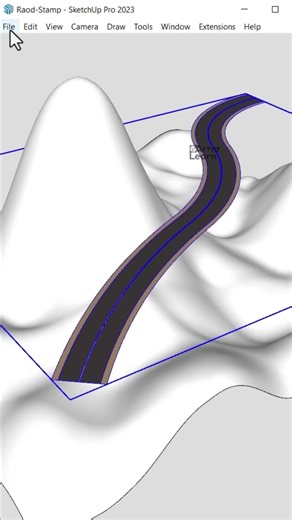 How to model the road in mountainous areas in Sketchup Using sand box plugins!? #architecture