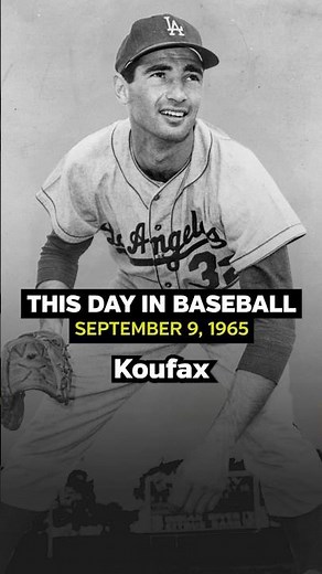 Sept. 9, 1965 – Sandy Koufax of the Los Angeles Dodgers throws a perfect game against the Cubs