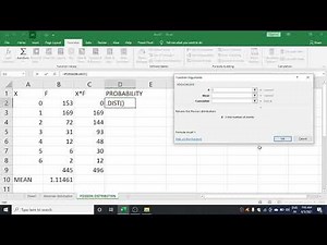 Fitting of poisson distribution using MS Excel