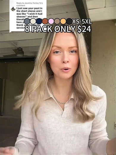 ✨ THIS 8-pack Polo top is the versatile staple your closet needs! 🧶 Polo collar soft knit fabric = perfect for work meetings, coffee runs, or holiday brunch (pair with jeans, done! 🥞). 8 neutral & pop colors (hello, that cute pink! 💕) ALL for $24—comfy, polished, and so easy to style. #PoloTopVibes #WardrobeEssential Dress it up or down—this top works everywhere. Don’t miss this steal—grab your 8-pack now! 🛍️