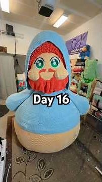 Day 16 of making a Life-size CaseOh!🤗 #crochet #twitch #amigurumi #caseoh #twitchstreamer