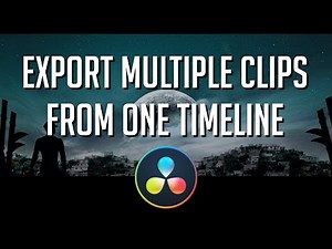 How to Export Many Video Clips from a Single Timeline ~ DaVinci Resolve 16 Tutorial