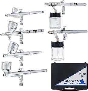 Master G65 Studio Airbrush Set with 6 Different Airbrush Models and Now Inclu...