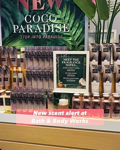 Bath & Body Works is taking us to Paradise with their new scent, Coco Paradise. With hints of salted coconut monoi, sugared neroli and bronzed sandalwood, it smells like your stepping into a luxury oasis. Stop in grab your body care must haves today. https://www.coastalgrand.com/store/bath__body_works | Coastal Grand | Facebook