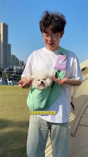 A crossbody bag is convenient for taking your furry friend out and frees up your hands#Pet