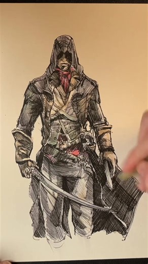 Mon fanart d’Assassin’s Creed Unity #dessin #assassinscreed #ubisoft @Ubisoft @Assassin’s Creed