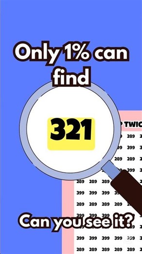Only 1% Can Find 321! 🤯 Impossible Eye Test #Shorts