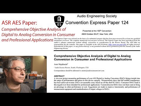 Audio Science Review AES Paper Presentation on Audio DACs