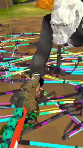 Pile of neon fishing rods #animalcompany #animalcompanyvr