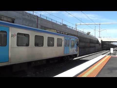 Trains at the new Springvale station - Metro Trains