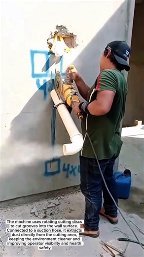 Wall Chasing Machine With Dust Collector | Fast Electrical & Plumbing Wall Grooving Cutting